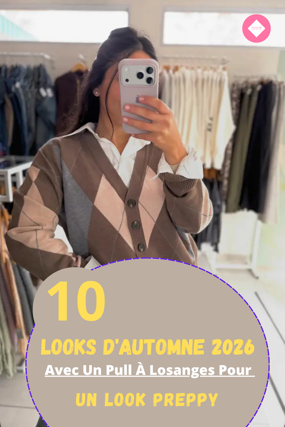 10 Looks D'Automne 2026 Avec Un Pull À Losanges Pour Un Look Preppy
